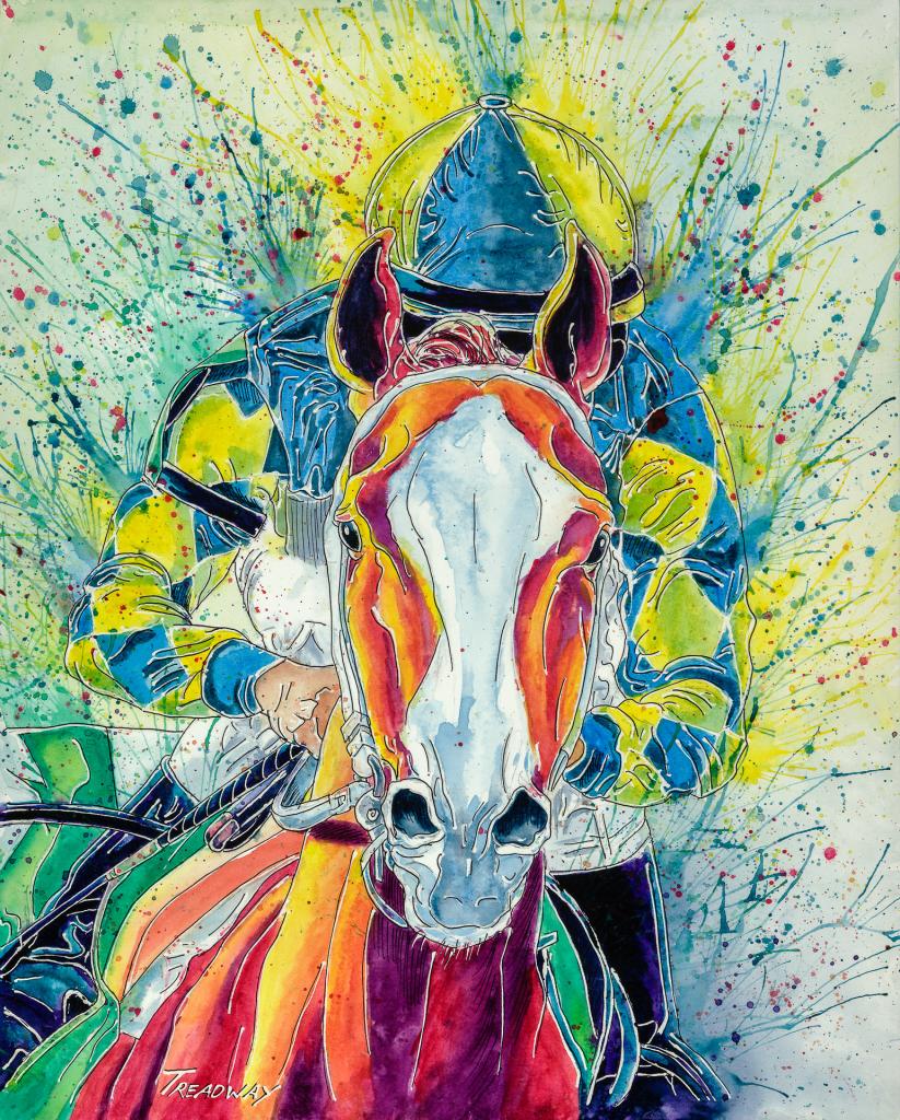 2025 Del Mar program cover, “Across the Board” (Courtesy of Amy Treadway)